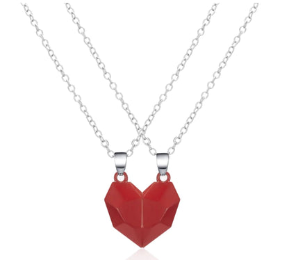 Magnetic Couple Heart-Shaped Necklace