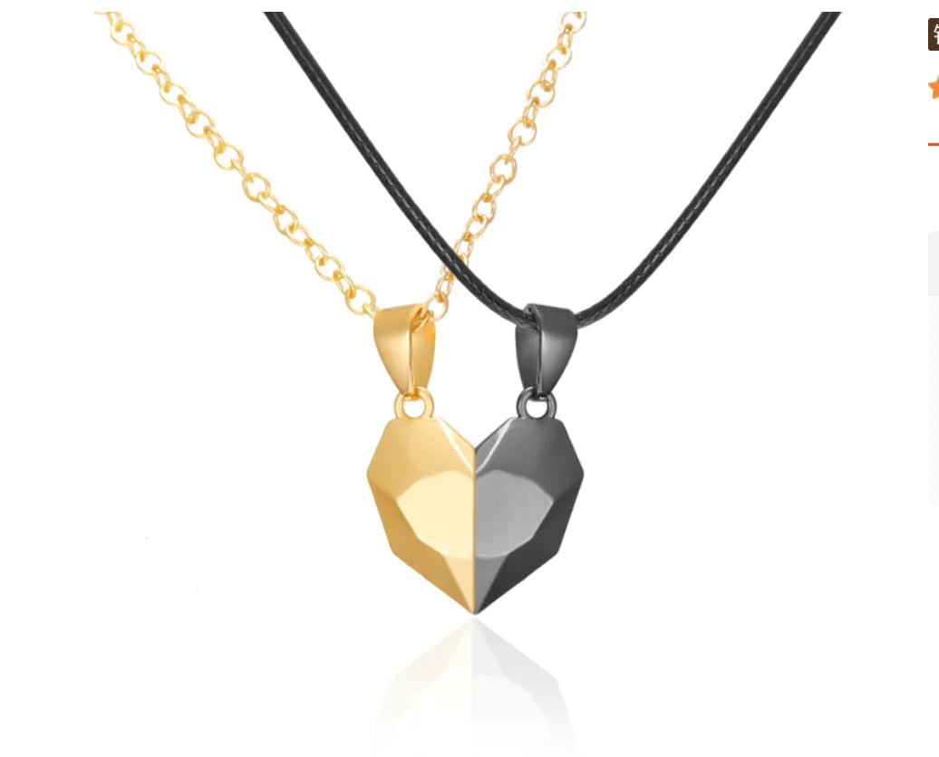 Magnetic Couple Heart-Shaped Necklace